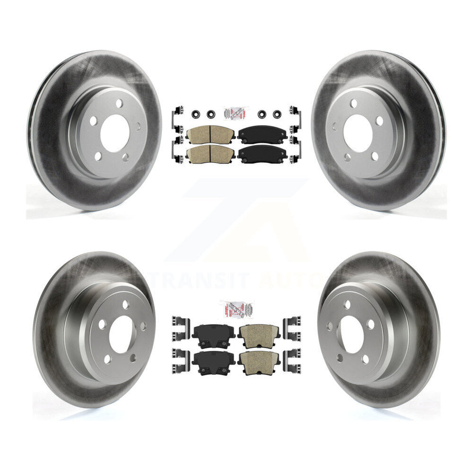 Front Rear Ceramic Pad & Coated Brake Rotor Kit For Dodge Charger Chrysler 300 Challenger KGA-101805