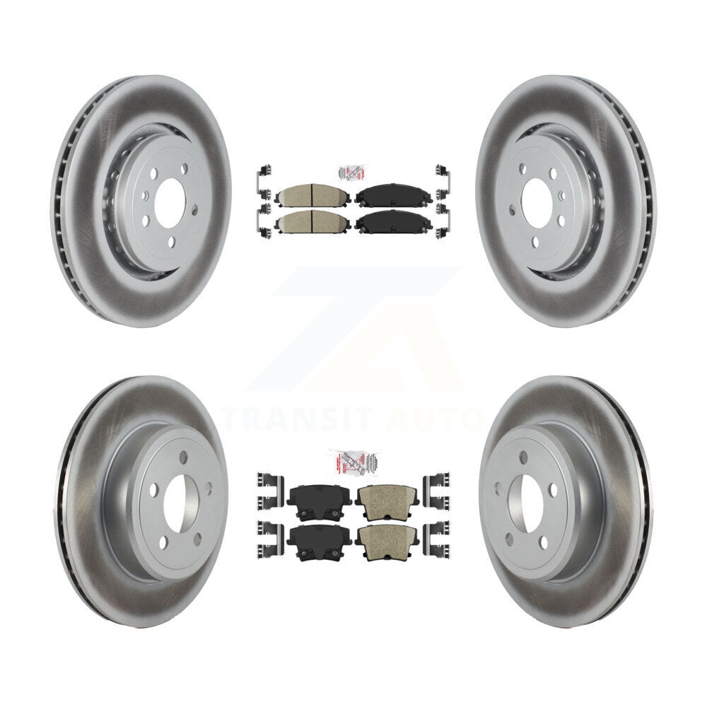 Front Rear Ceramic Pads And Coated Disc Brake Rotors Kit For Dodge Charger KGA-101807