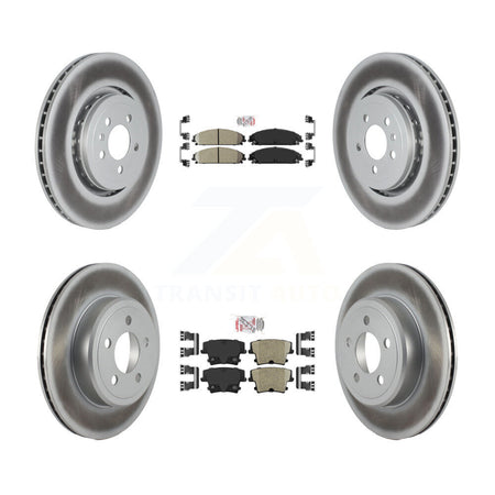 Front Rear Ceramic Pads And Coated Disc Brake Rotors Kit For Dodge Charger KGA-101807