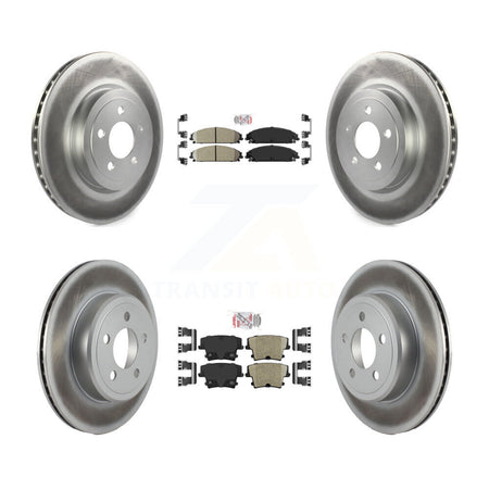 Front Rear Ceramic Pad & Coated Brake Rotor Kit For Dodge Charger Chrysler 300 Challenger KGA-101808