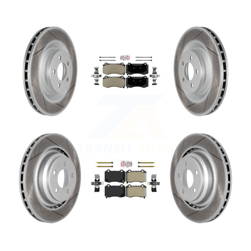 Front Rear Semi-Metallic Pad Coated Brake Rotor Kit For Dodge Charger Chrysler 300 Magnum KGA-101809