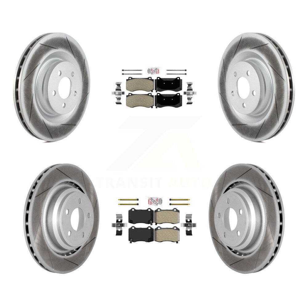Front Rear Semi-Metallic Pad Coated Brake Rotor Kit For Dodge Charger Chrysler 300 Magnum KGA-101811