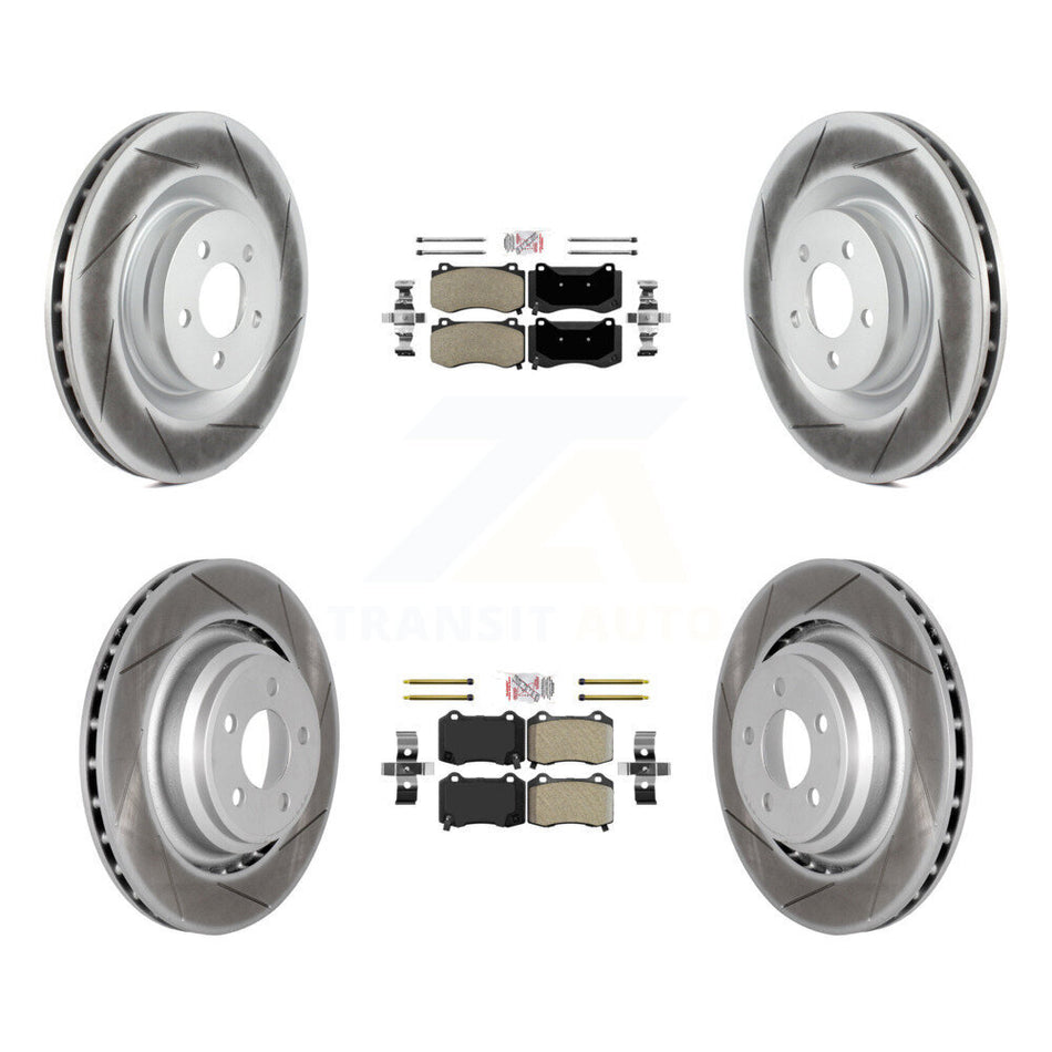 Front Rear Semi-Metallic Pad Coated Brake Rotor Kit For Dodge Charger Chrysler 300 Magnum KGA-101811