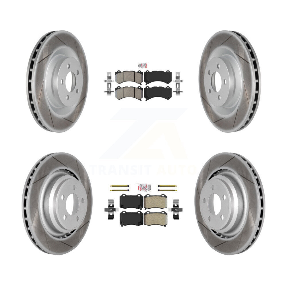 Front Rear Semi-Metallic Pad And Coated Disc Brake Rotor Kit For Dodge Challenger Charger KGA-101813