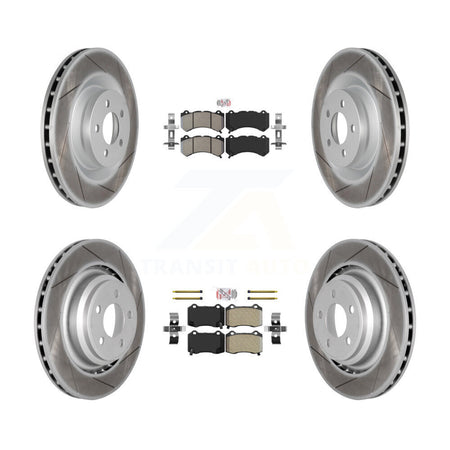 Front Rear Semi-Metallic Pad And Coated Disc Brake Rotor Kit For Dodge Challenger Charger KGA-101813