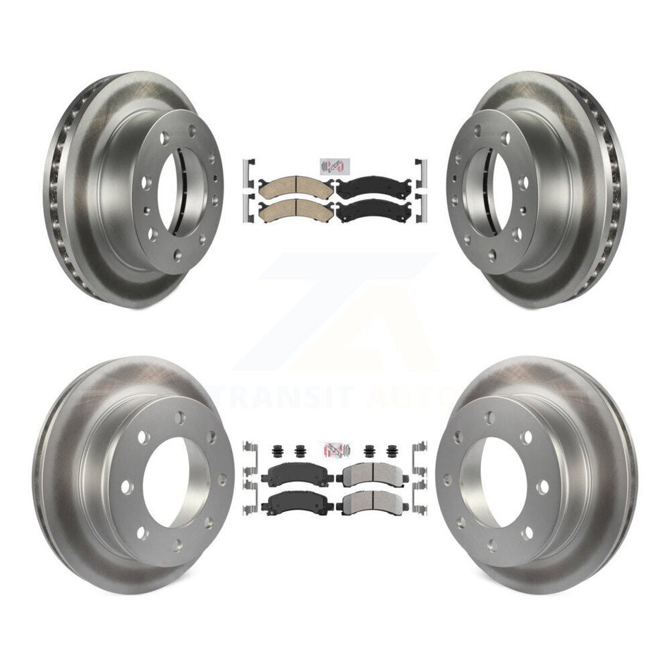 Front Ceramic Rear Semi-Metallic Pad Coated Brake Rotor Kit For GMC Savana 2500 Chevrolet KGA-101850