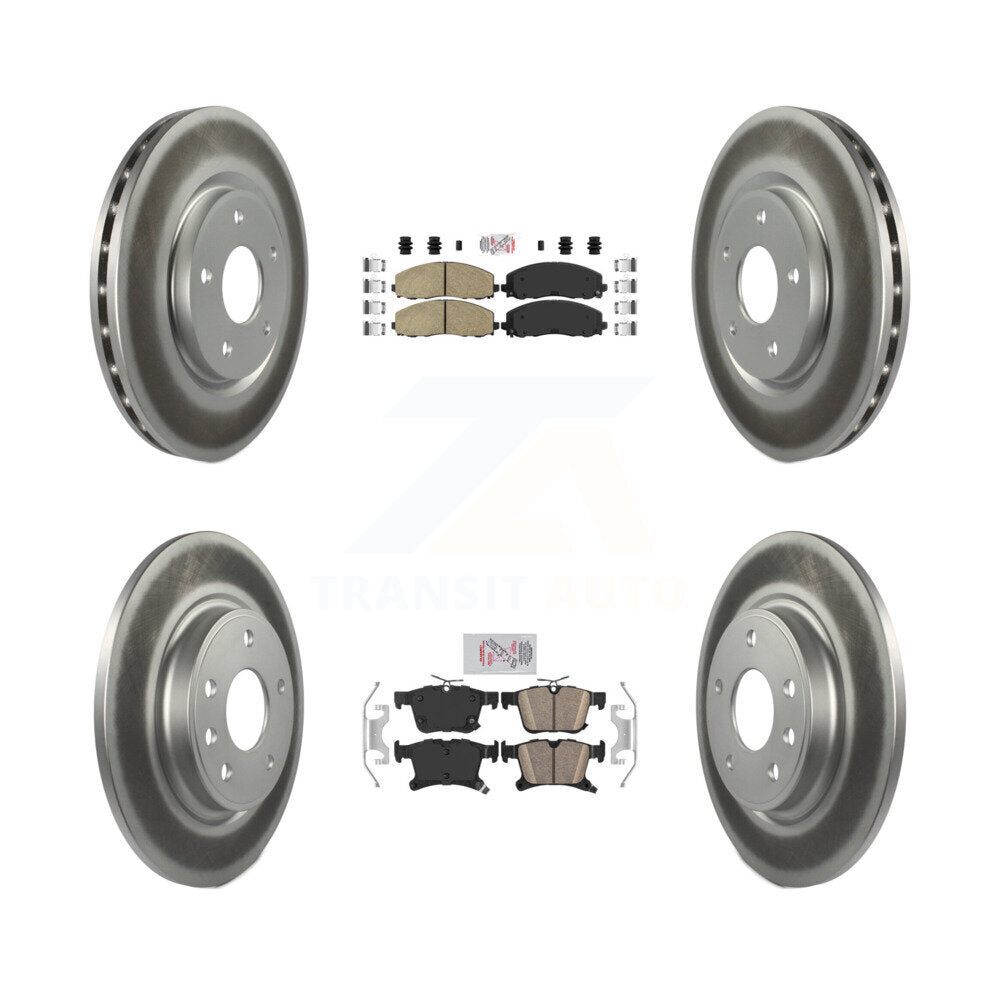 Front Rear Ceramic Pad Coated Brake Rotor Kit For Chrysler Pacifica Grand Caravan Voyager KGA-101855