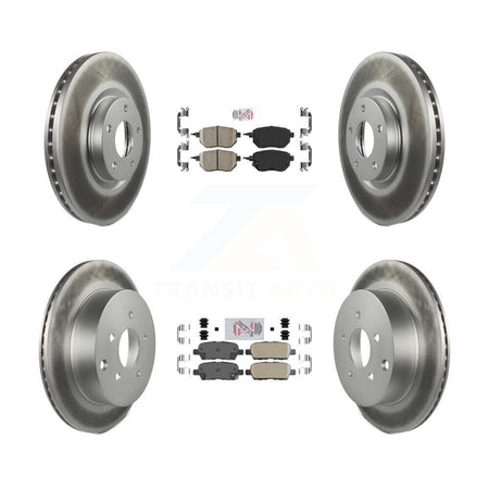 Front Rear Ceramic Pad & Coated Disc Brake Rotor Kit For Nissan Murano INFINITI FX35 FX45 KGA-101869