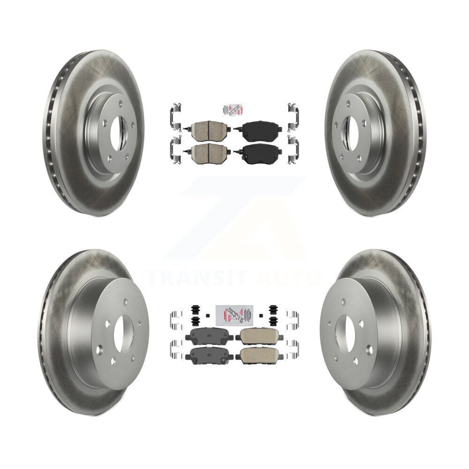 Front Rear Ceramic Pad & Coated Disc Brake Rotor Kit For Nissan Murano INFINITI FX35 FX45 KGA-101869