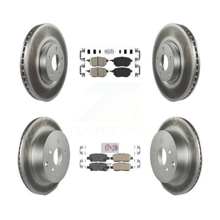 Front Rear Ceramic Pad & Coated Disc Brake Rotor Kit For Nissan Murano INFINITI FX35 FX45 KGA-101870