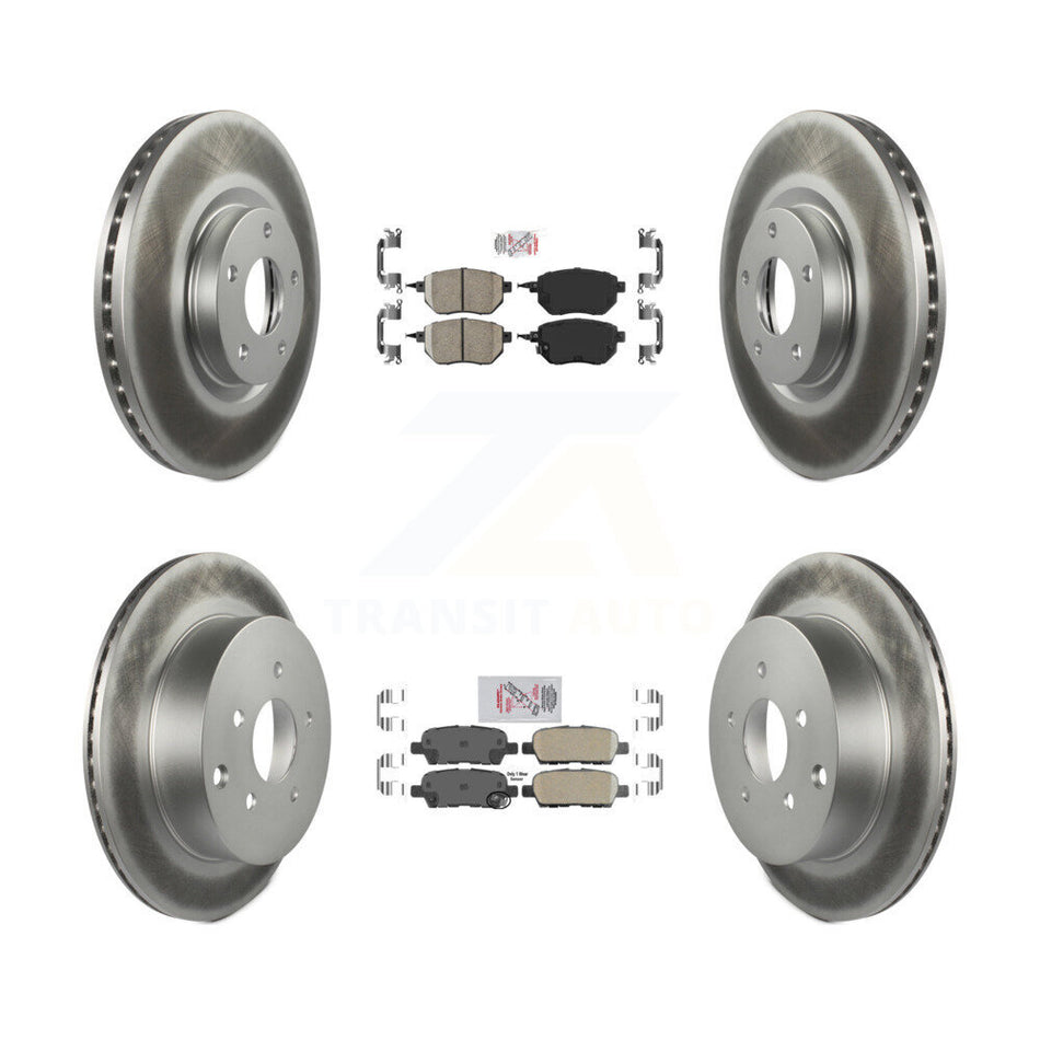 Front Rear Ceramic Pad & Coated Disc Brake Rotor Kit For Nissan Murano INFINITI FX35 FX45 KGA-101871