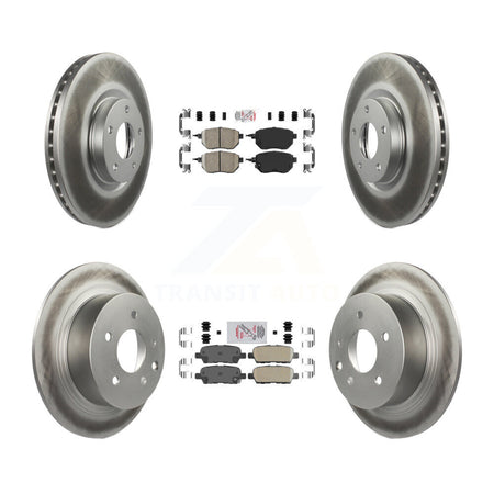 Front Rear Ceramic Pads And Coated Disc Brake Rotors Kit For Nissan Altima Maxima KGA-101876