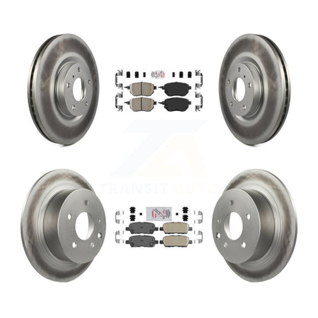 Front Rear Ceramic Pads And Coated Disc Brake Rotors Kit For Nissan Altima Maxima KGA-101892