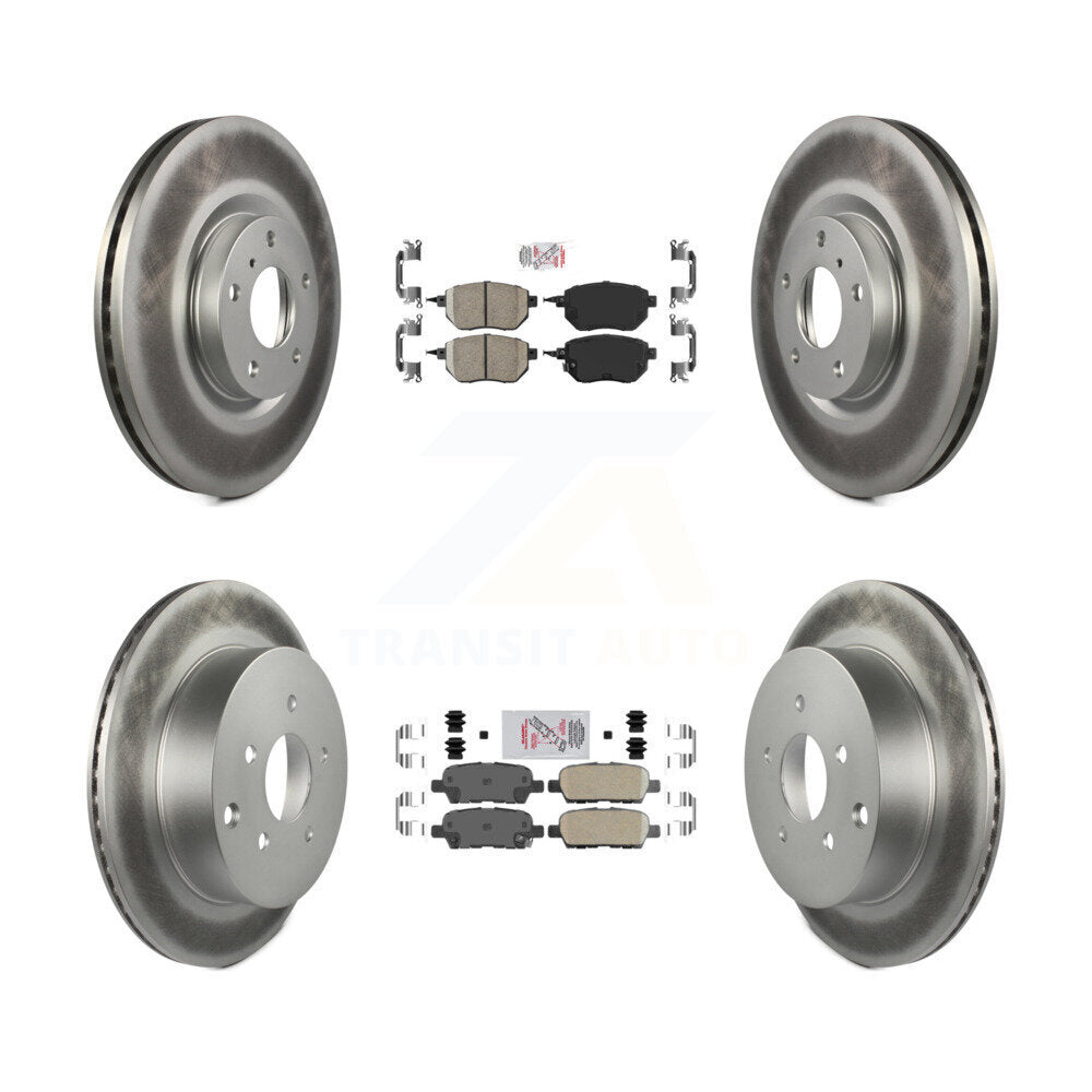 Front Rear Ceramic Pads And Coated Disc Brake Rotors Kit For Nissan Murano KGA-101897