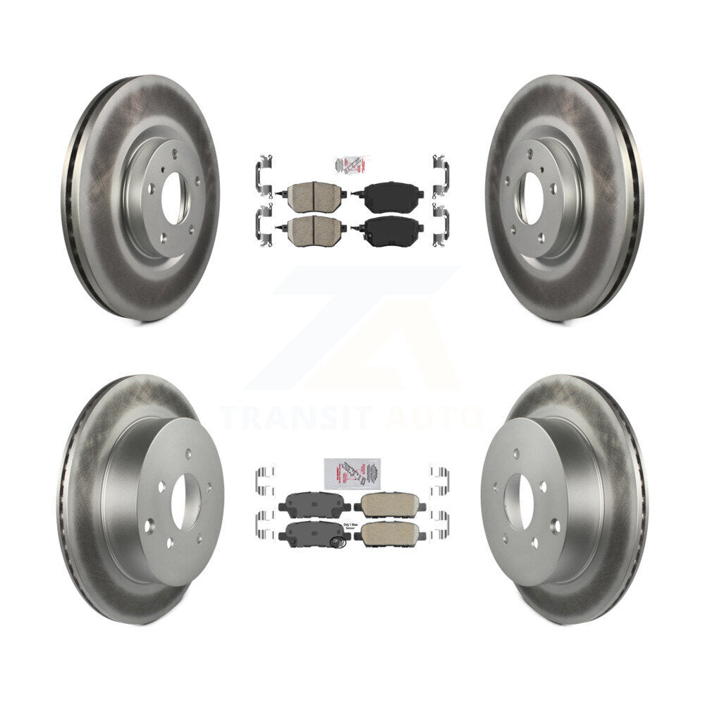 Front Rear Ceramic Pads And Coated Disc Brake Rotors Kit For Nissan Murano KGA-101899