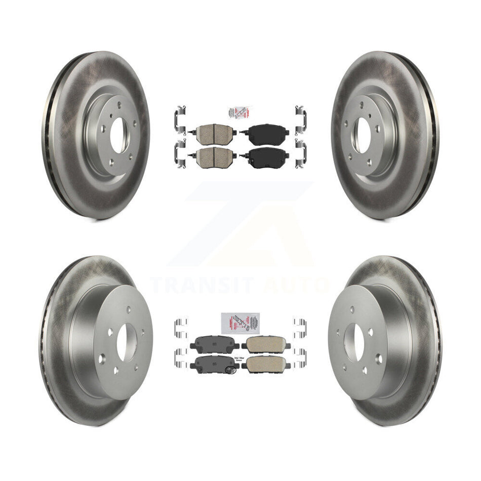 Front Rear Ceramic Pads And Coated Disc Brake Rotors Kit For Nissan Murano KGA-101899