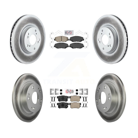 Front Rear Ceramic Pads And Coated Disc Brake Rotors Kit For Honda Civic Acura ILX KGA-101900
