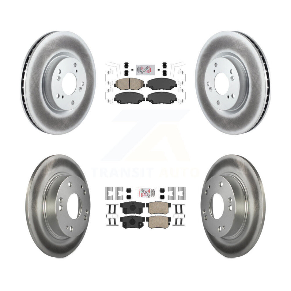 Front Rear Ceramic Pads And Coated Disc Brake Rotors Kit For Honda Civic Acura ILX KGA-101901