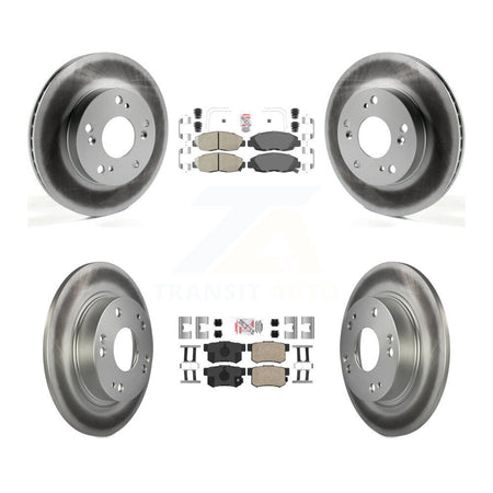 Front Rear Ceramic Pads And Coated Disc Brake Rotors Kit For Honda Civic KGA-101903