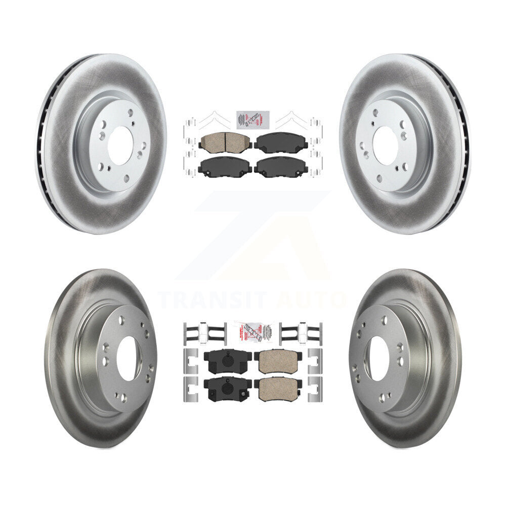 Front Rear Ceramic Pads And Coated Disc Brake Rotors Kit For Honda Civic Acura ILX KGA-101906