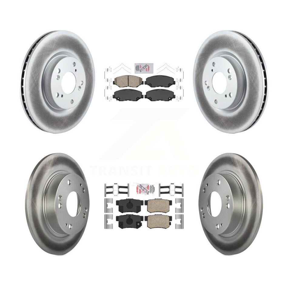 Front Rear Ceramic Pads And Coated Disc Brake Rotors Kit For Honda Civic Acura ILX KGA-101906