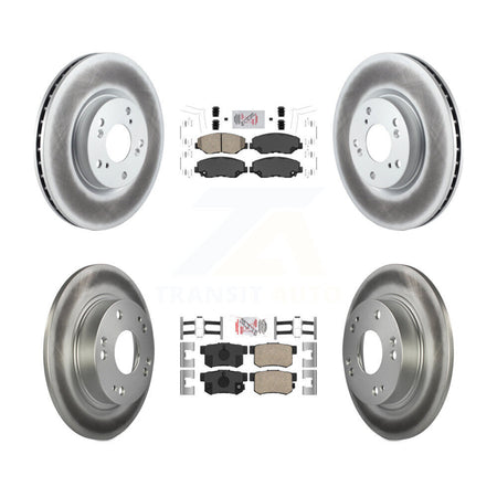 Front Rear Ceramic Pads And Coated Disc Brake Rotors Kit For Honda Civic Acura ILX KGA-101907