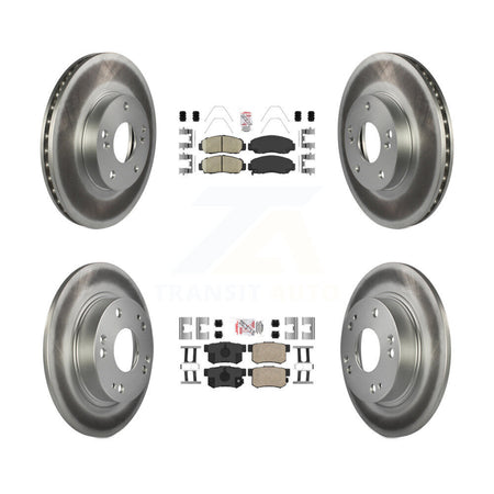 Front Rear Ceramic Pads And Coated Disc Brake Rotors Kit For Acura CSX KGA-101908
