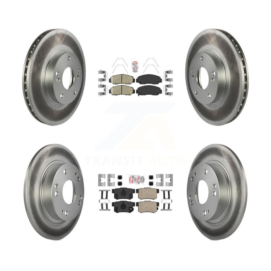 Front Rear Ceramic Pads And Coated Disc Brake Rotors Kit For Acura CSX KGA-101909