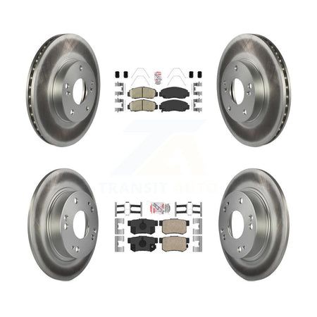 Front Rear Ceramic Pads And Coated Disc Brake Rotors Kit For Acura CSX KGA-101910