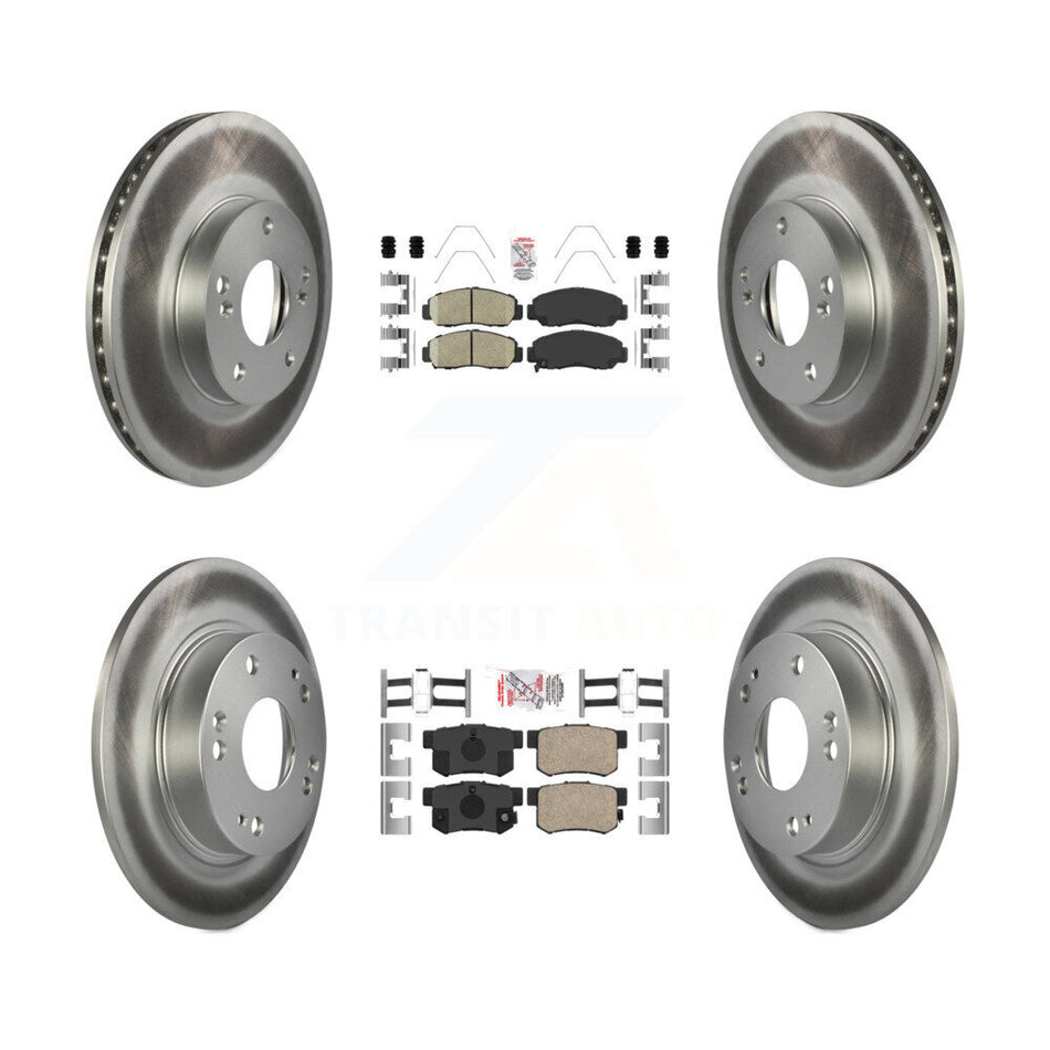 Front Rear Ceramic Pads And Coated Disc Brake Rotors Kit For Acura CSX KGA-101910