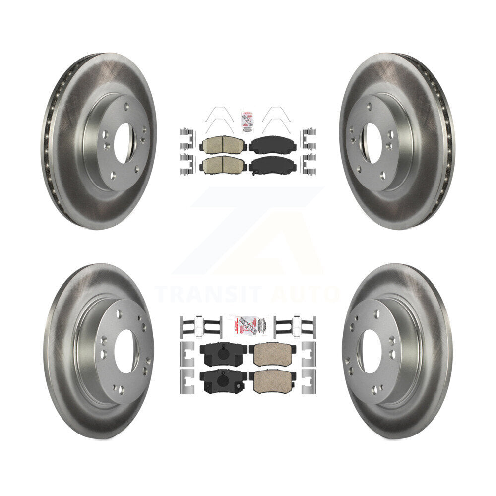 Front Rear Ceramic Pads And Coated Disc Brake Rotors Kit For Acura CSX KGA-101911