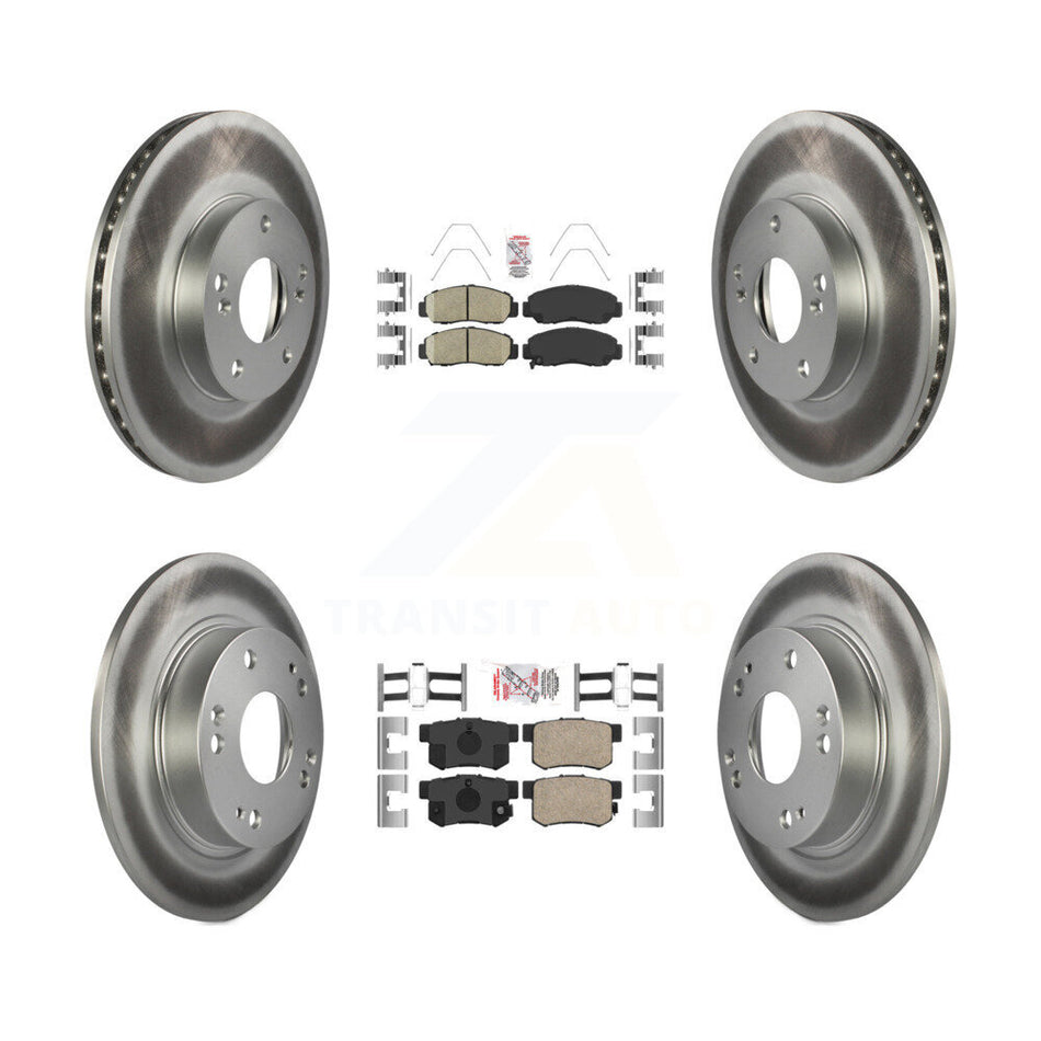 Front Rear Ceramic Pads And Coated Disc Brake Rotors Kit For Acura CSX KGA-101911