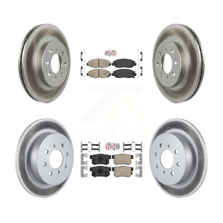 Front Rear Ceramic Pads And Coated Disc Brake Rotors Kit For Honda Civic Acura EL KGA-101919