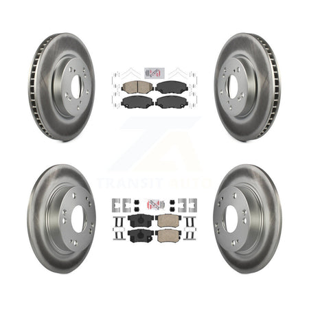 Front Rear Ceramic Pads And Coated Disc Brake Rotors Kit For Honda Civic KGA-101920