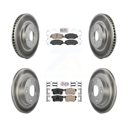 Front Rear Ceramic Pads And Coated Disc Brake Rotors Kit For Honda Civic KGA-101922