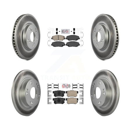 Front Rear Ceramic Pads And Coated Disc Brake Rotors Kit For Honda Civic KGA-101923