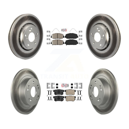 Front Rear Ceramic Pads And Coated Disc Brake Rotors Kit For 2017-2022 Acura ILX KGA-101924