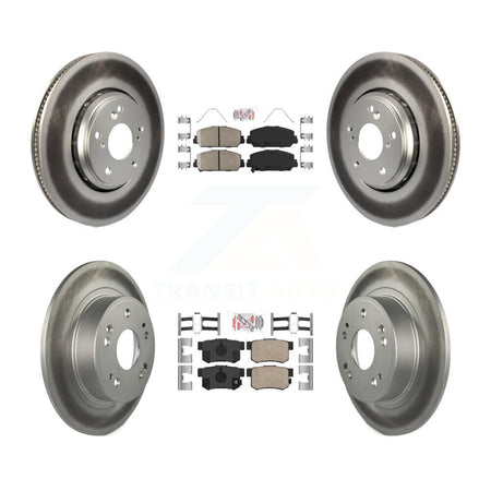 Front Rear Ceramic Pads And Coated Disc Brake Rotors Kit For 2017-2022 Acura ILX KGA-101925