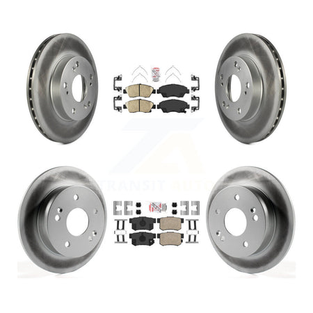 Front Rear Ceramic Pads And Coated Disc Brake Rotors Kit For Honda Civic Acura RSX KGA-101926