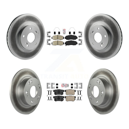Front Rear Ceramic Pads And Coated Disc Brake Rotors Kit For Honda Accord Acura TSX KGA-101929