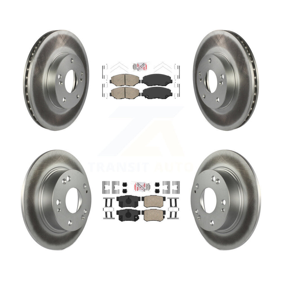 Front Rear Ceramic Pads And Coated Disc Brake Rotors Kit For Honda Accord KGA-101932