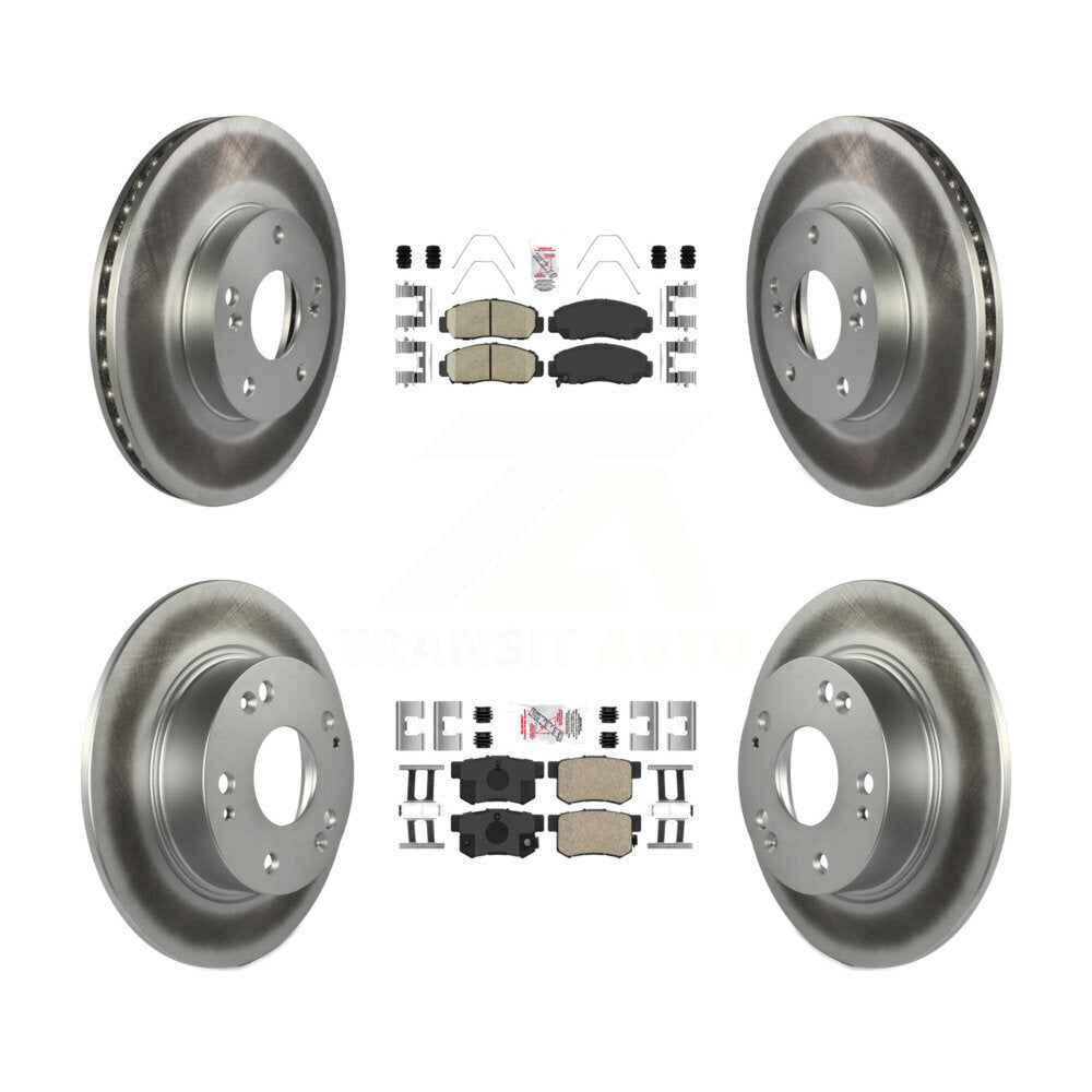 Front Rear Ceramic Pads And Coated Disc Brake Rotors Kit For Honda Accord KGA-101933