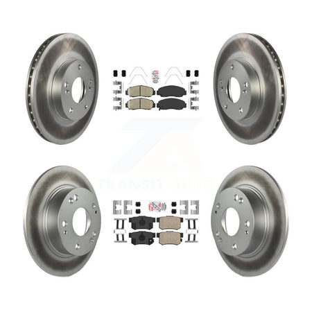 Front Rear Ceramic Pads And Coated Disc Brake Rotors Kit For Honda Accord KGA-101933