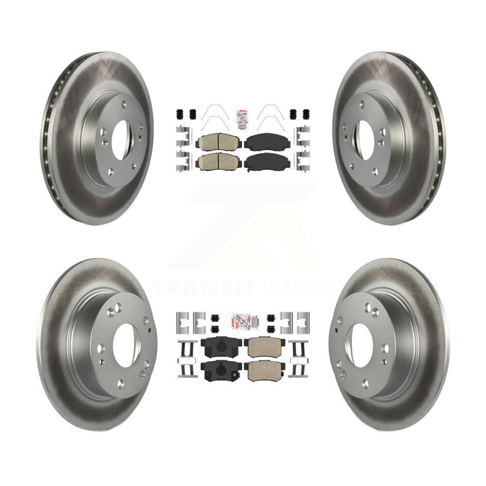 Front Rear Ceramic Pads And Coated Disc Brake Rotors Kit For Honda Accord KGA-101933