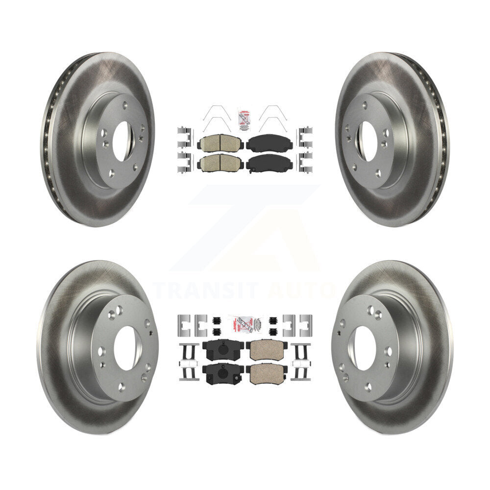 Front Rear Ceramic Pads And Coated Disc Brake Rotors Kit For Honda Accord KGA-101934