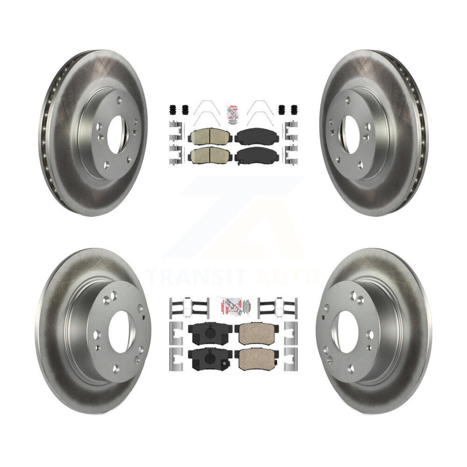 Front Rear Ceramic Pads And Coated Disc Brake Rotors Kit For Honda Accord KGA-101935
