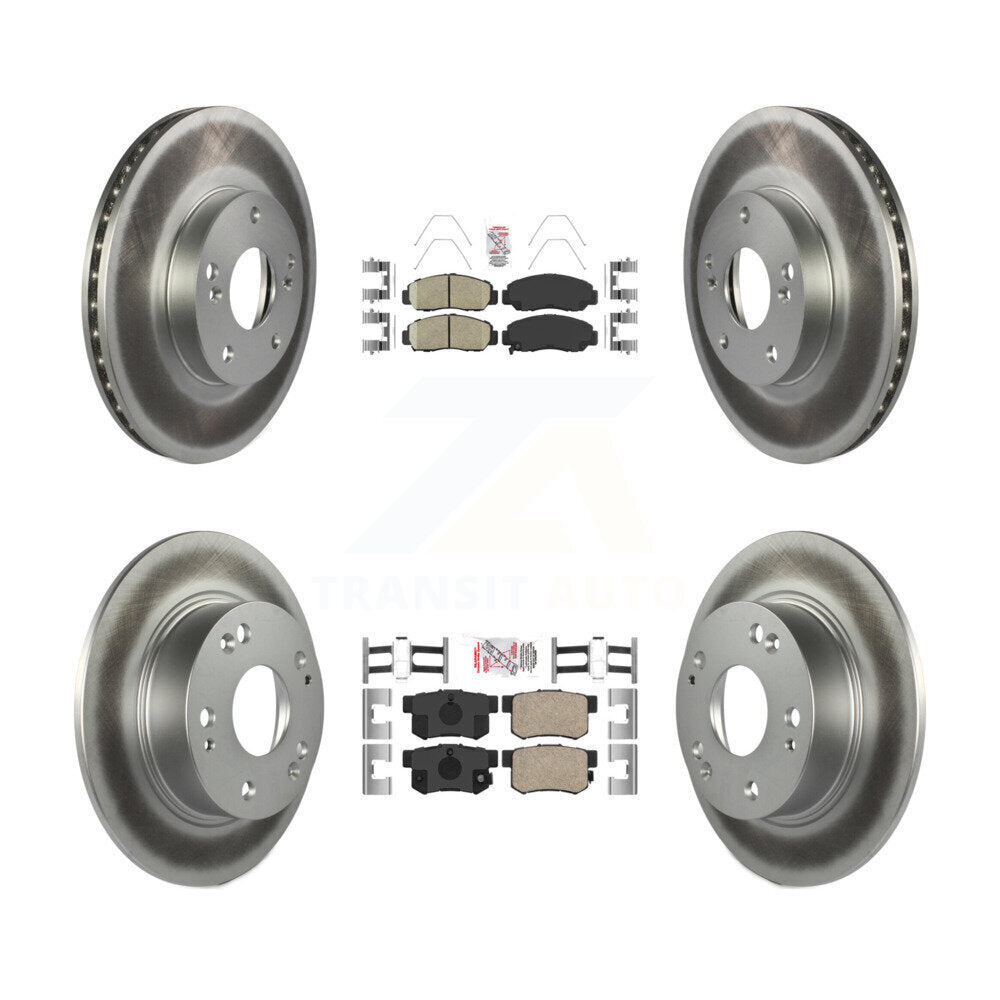 Front Rear Ceramic Pads And Coated Disc Brake Rotors Kit For Honda Accord KGA-101936