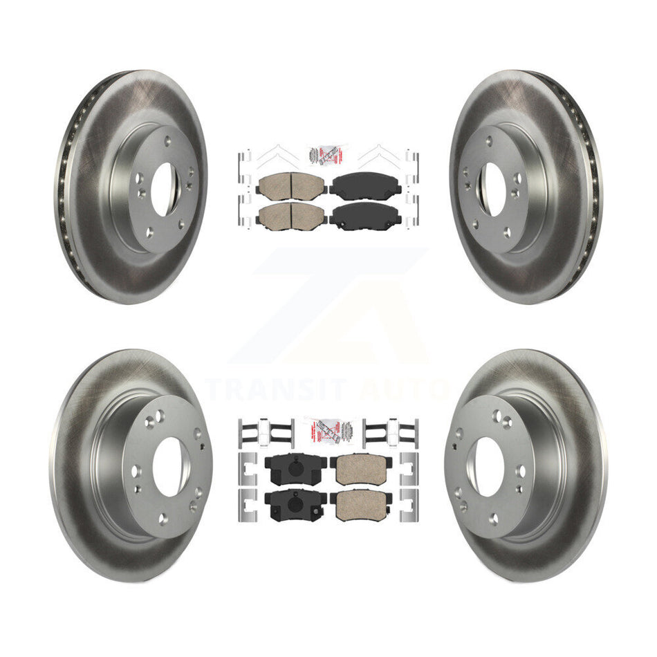 Front Rear Ceramic Pads And Coated Disc Brake Rotors Kit For Honda Accord KGA-101937