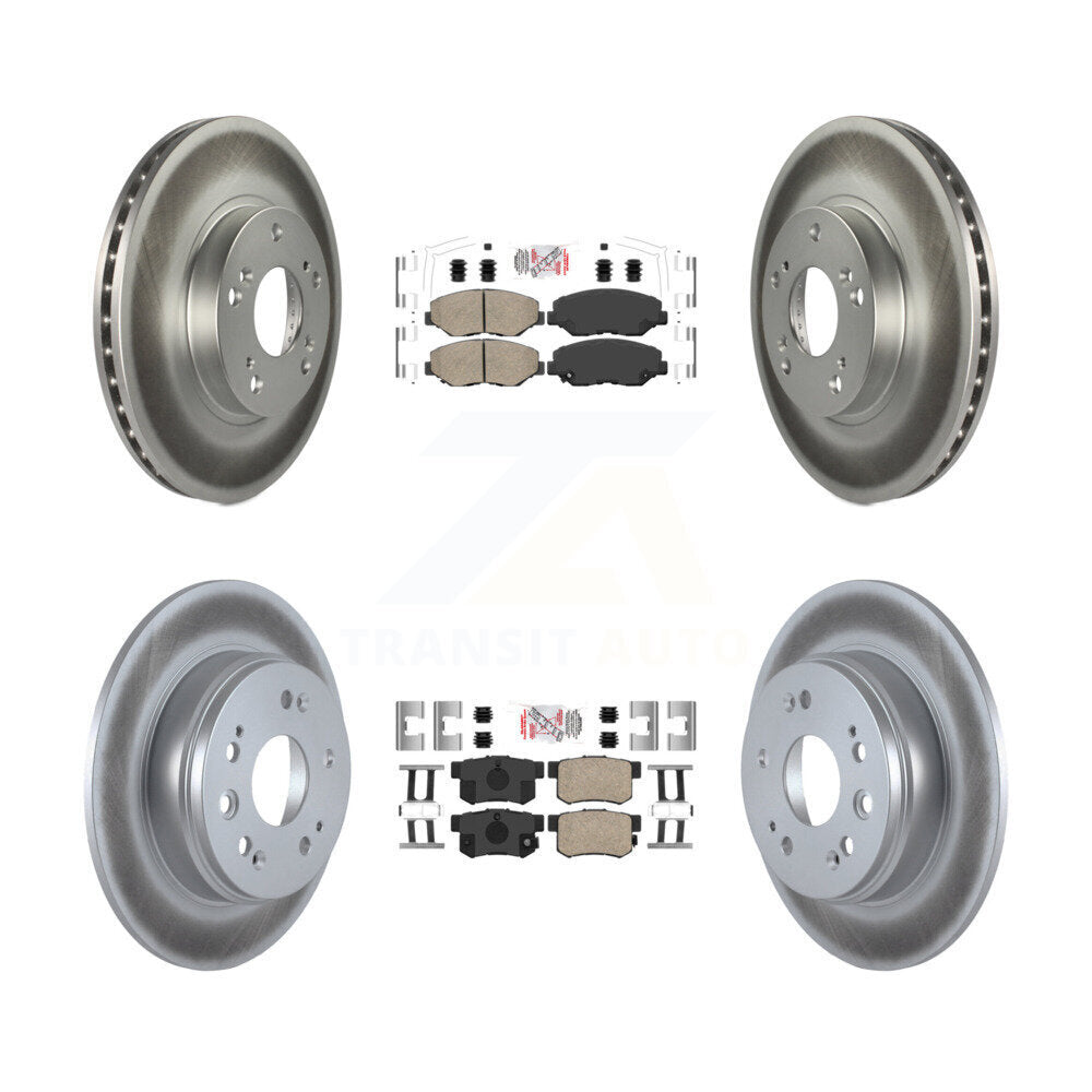 Front Rear Ceramic Pads And Coated Disc Brake Rotors Kit For 2002-2004 Honda CR-V KGA-101939
