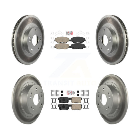 Front Rear Ceramic Pads And Coated Disc Brake Rotors Kit For Honda Accord KGA-101948
